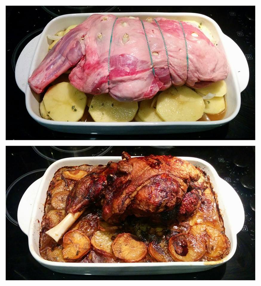 Tom Kerridge slow roast lamb with boulangère potatoes